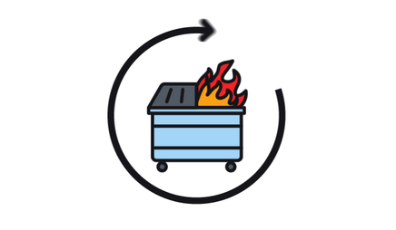 Turn dumpster fire days until gratitude